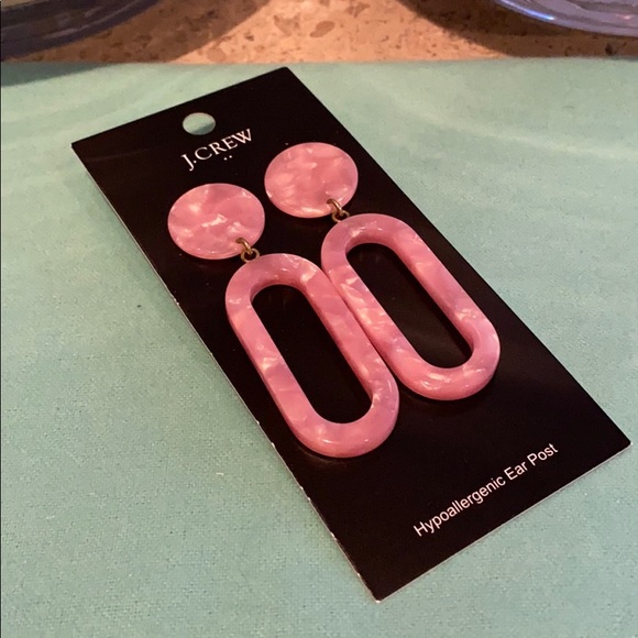 J. Crew Pink Tortoise statement earrings - Picture 5 of 10